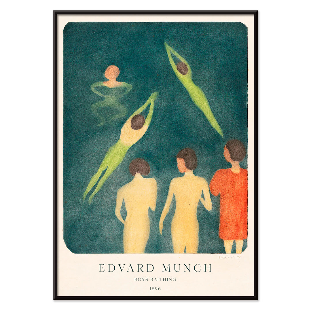 , with black aluminium frame on white background