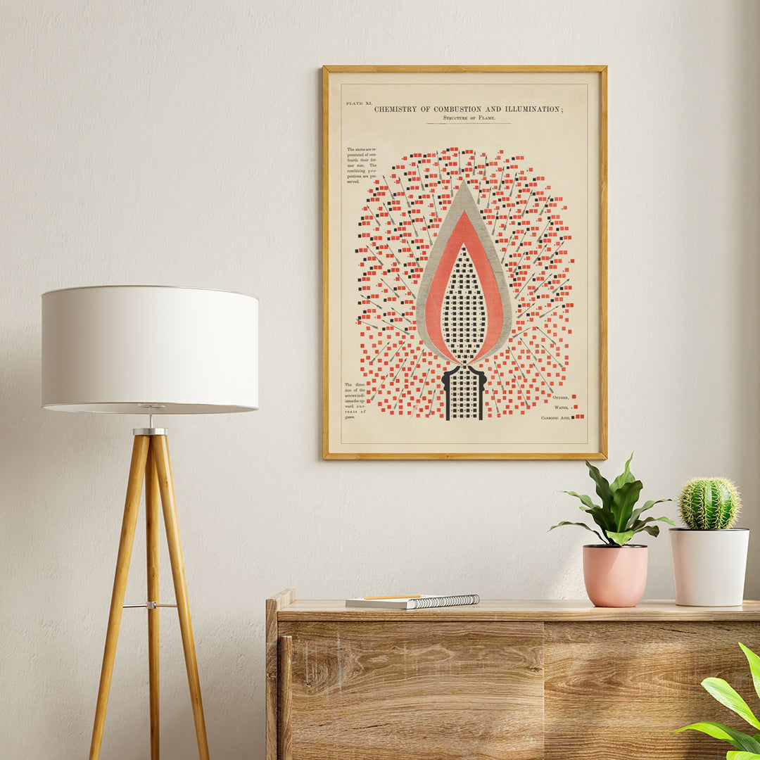 , framed and displayed in home decor