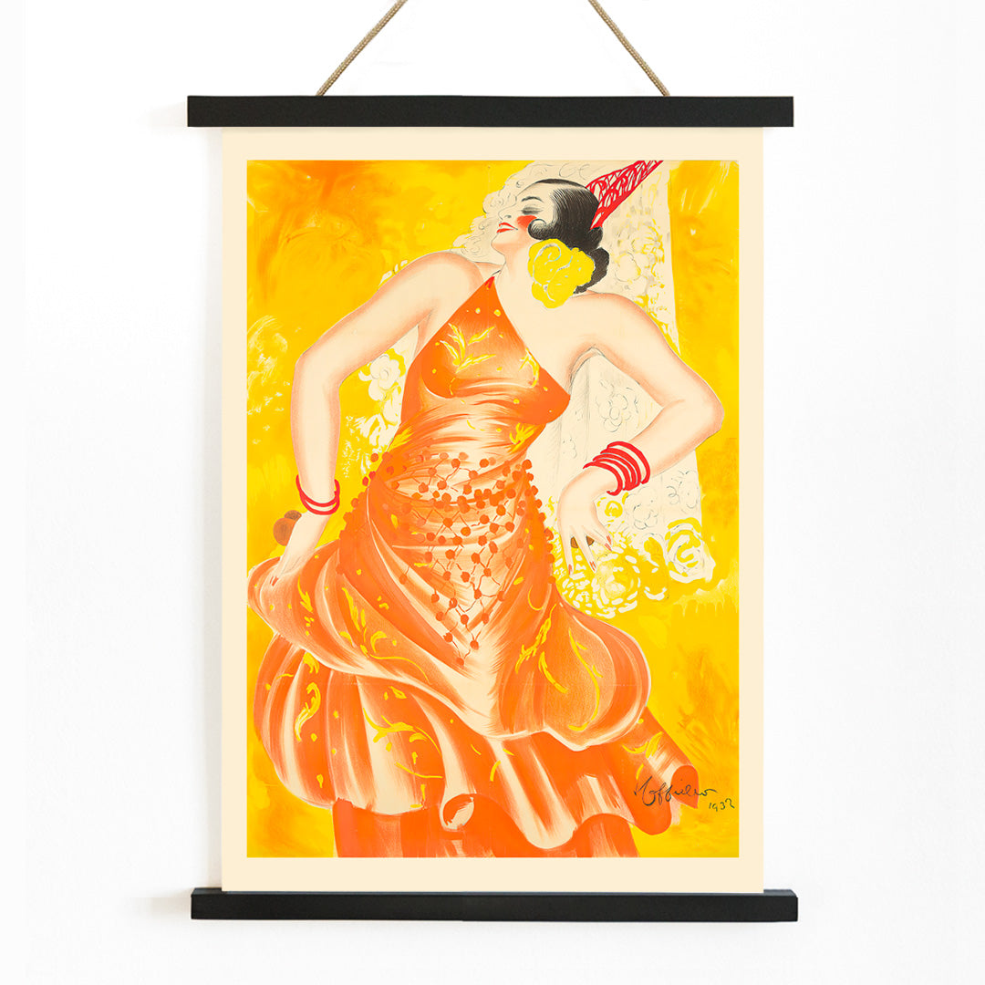 , with wooden magnetic frame on white background