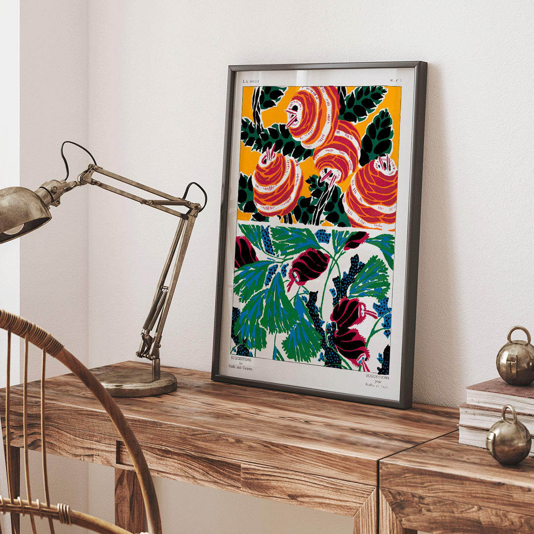 , framed and displayed in home decor