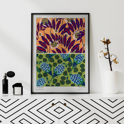 , framed and displayed in home decor