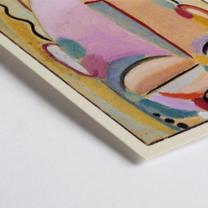 Closeup detail of Abstract painting Mystical Head Meditation by Alexej von Jawlensky featuring a colorful stylized abstract face with closed eyes and serene expression